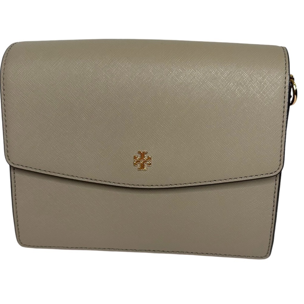 Tory Burch Emerson Light Gray Flap Adjustable Shoulder Crossbody - Picture 4 of 9
